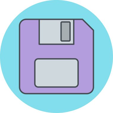 Disket simgesi, vektör illüstrasyonu