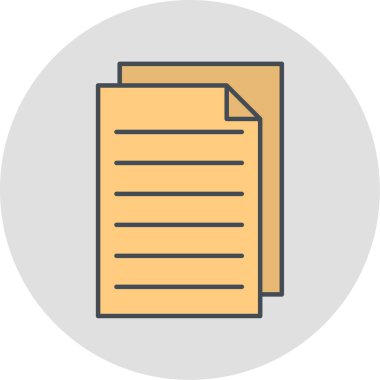 belge simgesi vektör illüstrasyonu