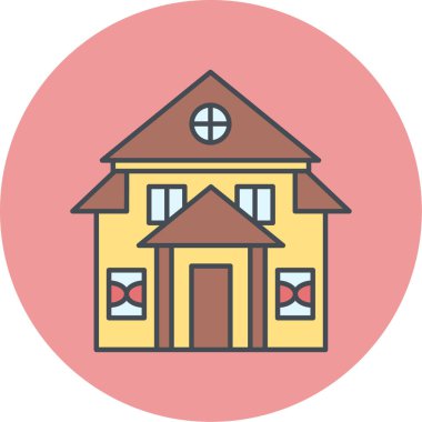 Ev. Web simgesi basit illüstrasyon