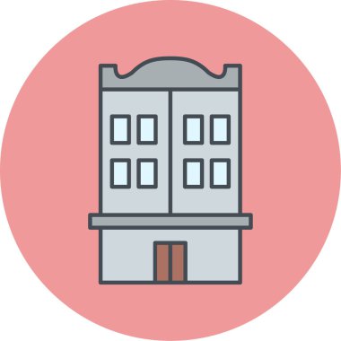 Modern yapı simgesinin vektör illüstrasyonu