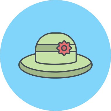 Şapka simgesinin vektör illüstrasyonu