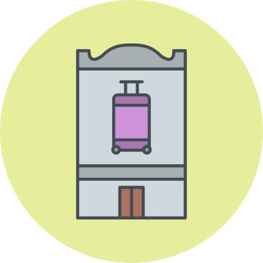 seyahat çantası ikonu vektör illüstrasyonu