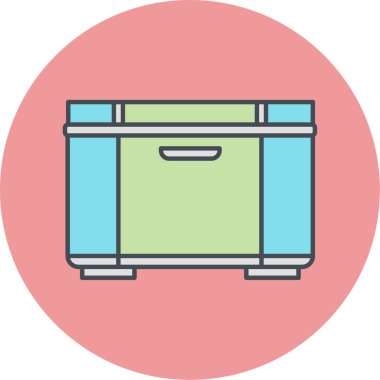 Modern mobilya simgesinin vektör illüstrasyonu