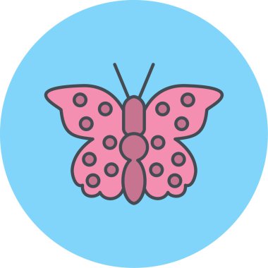 Kelebek simgesi vektör illüstrasyonu