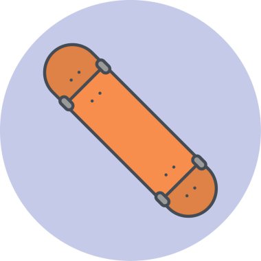 Kaykay. Web simgesi basit illüstrasyon