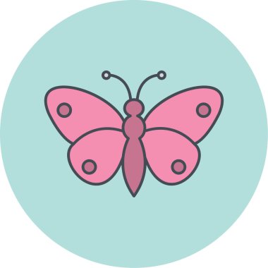 Kelebek simgesi vektör illüstrasyonu