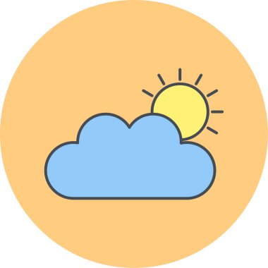 bulut simgesi, vektör illüstrasyonu