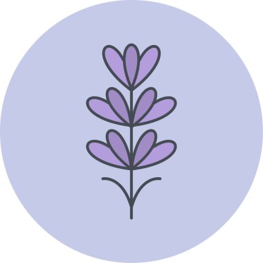 Çiçek simgesinin vektör illüstrasyonu