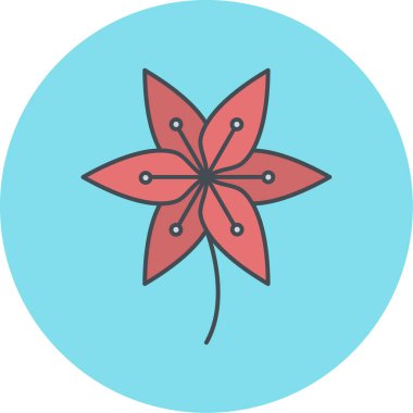 çiçek simgesi vektör illüstrasyonu