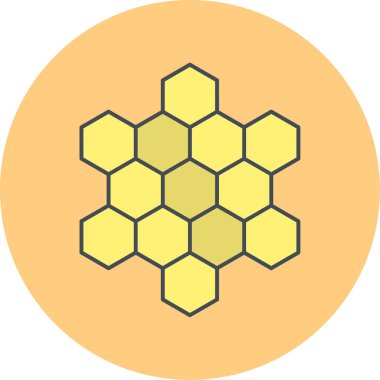 Bal peteği. Web simgesi basit illüstrasyon