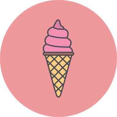 Dondurma ikonu. vektör illüstrasyonu