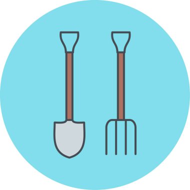 Bahçe araçları ikon vektör illüstrasyonu