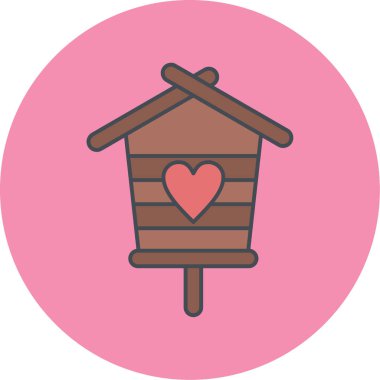 kalp pembe ve mavi kare