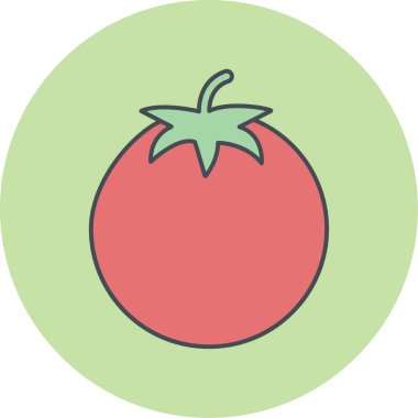 Domates simgesinin vektör illüstrasyonu
