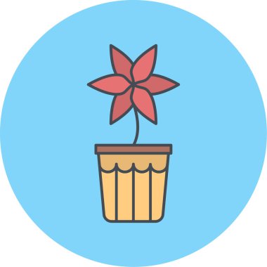 çiçek vektör simgesi modern illüstrasyon