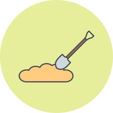 kürek simgesi vektör illüstrasyonu