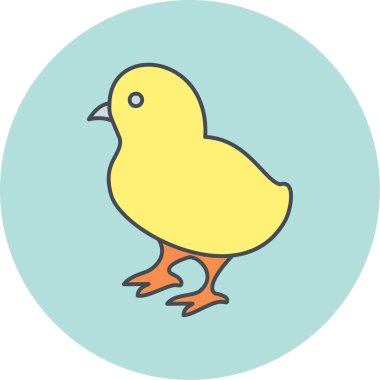 kuş simgesi vektör illüstrasyonu