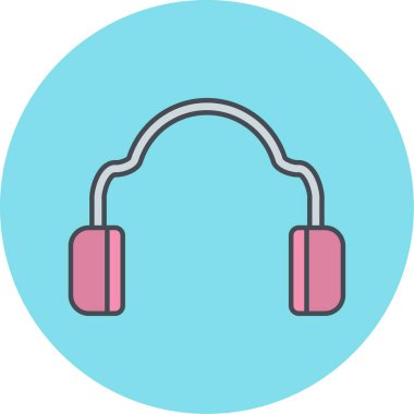 kulaklık simgesi vektör illüstrasyonu