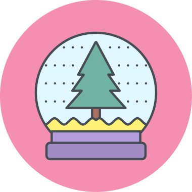 Noel ağacı simgesi vektör illüstrasyonuName