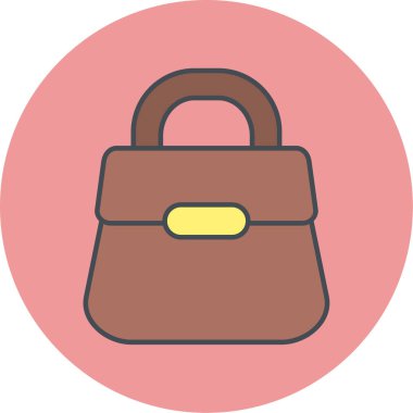 El çantası. Web simgesi basit illüstrasyon