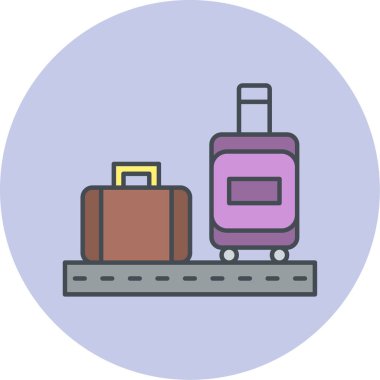 Seyahat ve turizm simgesinin vektör illüstrasyonu