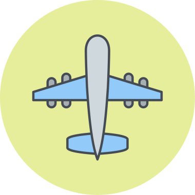 uçak ikonu vektör illüstrasyonu