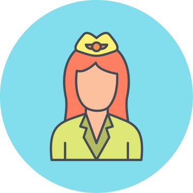 kadın avatar simge vektör çizim