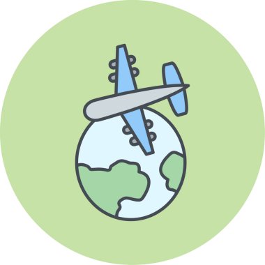 Uçak. Web simgesi basit illüstrasyon