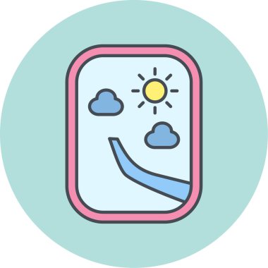 Güneş simgesinin vektör illüstrasyonu