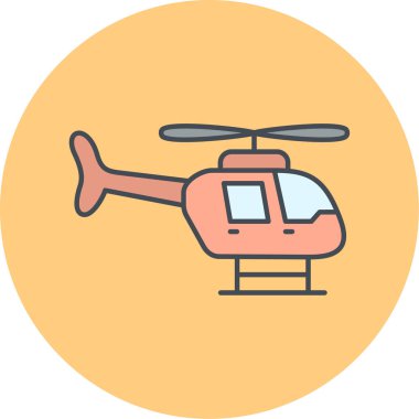 helikopter web simgesi basit illüstrasyon
