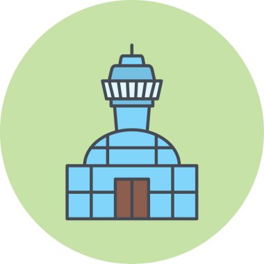 Havaalanı simgesinin vektör illüstrasyonu