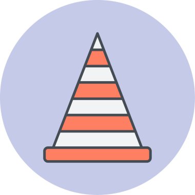 Yol konisi. Web simgesi basit illüstrasyon