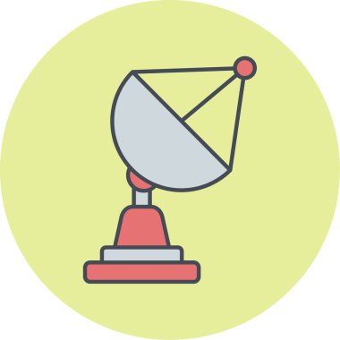 uydu anten simgesi, vektör illüstrasyonu