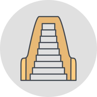 Merdiven ikonu. vektör illüstrasyonu