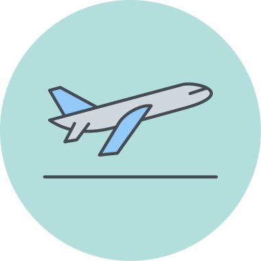 uçak ikonu vektör illüstrasyonu