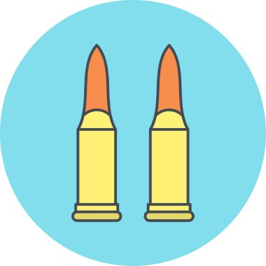 Mermi simgesi işareti. vektör illüstrasyonu