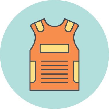 Yelek ağ simgesi basit illüstrasyon