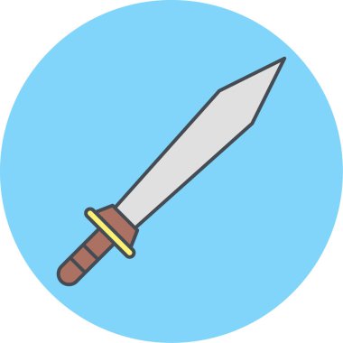 Kılıç simgesi. vektör illüstrasyonu