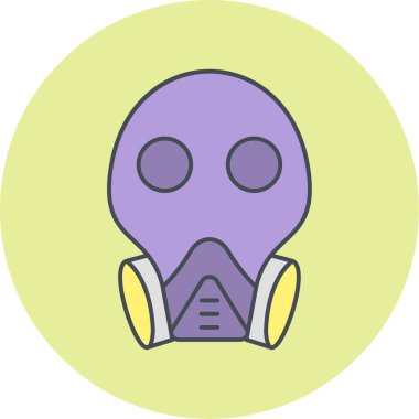 Bir yüz maskesi simgesinin vektör illüstrasyonu