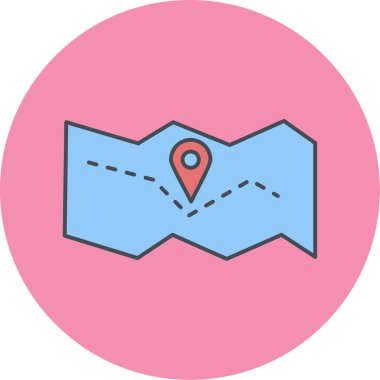 harita pin simgesi, vektör illüstrasyonu