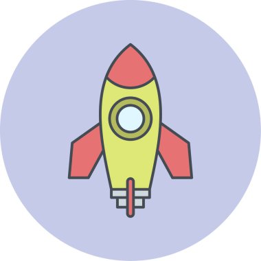 roket ikonu vektör illüstrasyonu