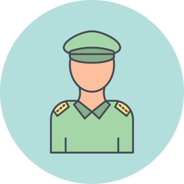 Bir polis memuru simgesinin vektör çizimi