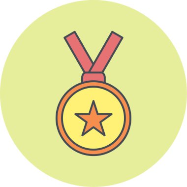 ödül madalya ikonu vektör illüstrasyonu