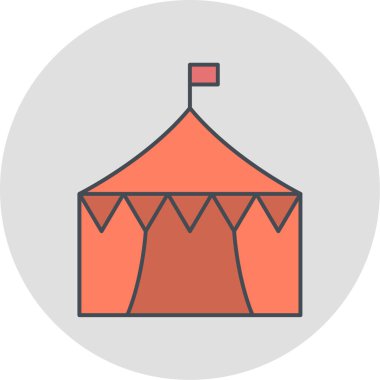 çadır ağ simgesi basit illüstrasyon