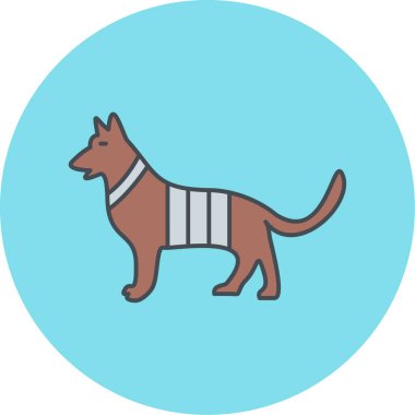 Bir köpeğin vektör çizimi