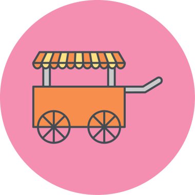 yiyecek depolama vektör simgesi modern illüstrasyon