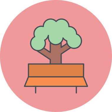 Ağaç. Web simgesi basit illüstrasyon