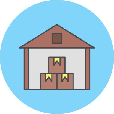 Bir dağıtım simgesinin vektör illüstrasyonu