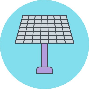 Güneş paneli ikon vektör illüstrasyonu