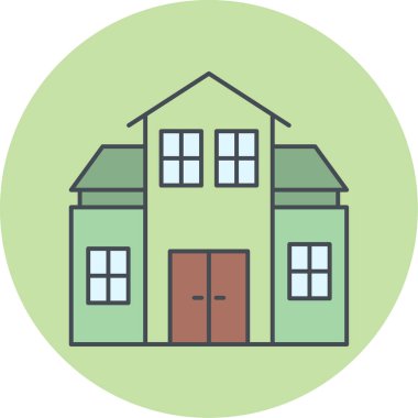 Ev. Web simgesi basit illüstrasyon